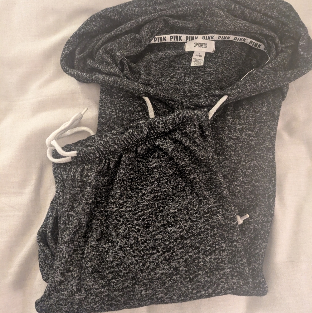 PINK Victoria's Secret Charcoal Hoodie And Sweats